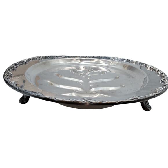 Vintage/Antique King Richard Silver Plate Large Heavy Footed Meat Platter - Picture 2 of 6